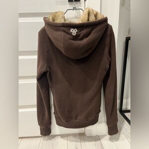 TNA Faux Fur Lined Zip Up Hoodie